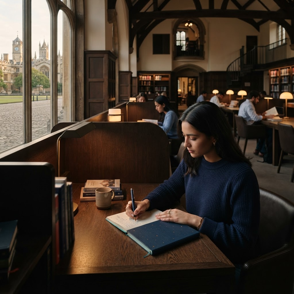 A modern UK university reading room